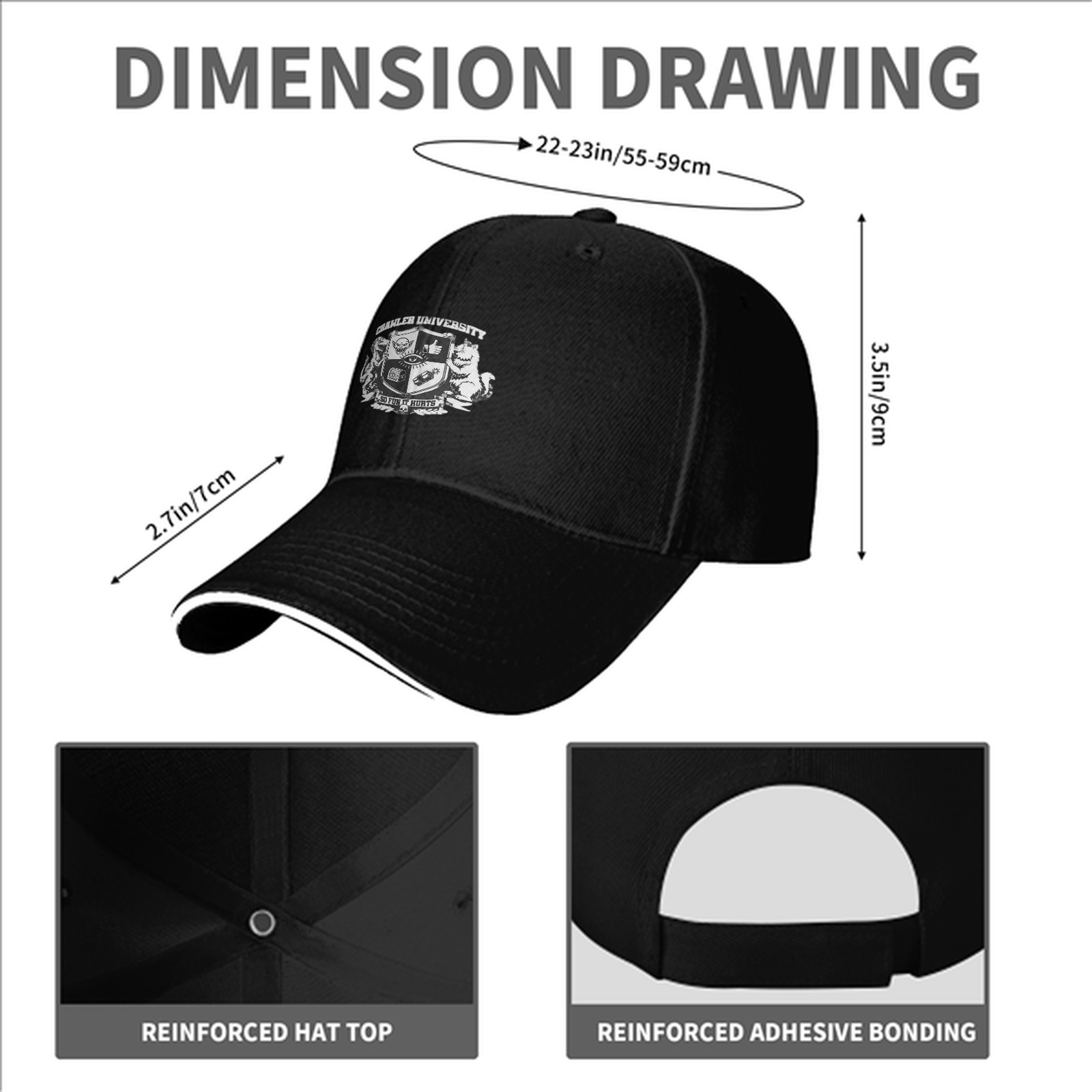 Crawler University So Fun It Hurts Graphic Baseball Cap