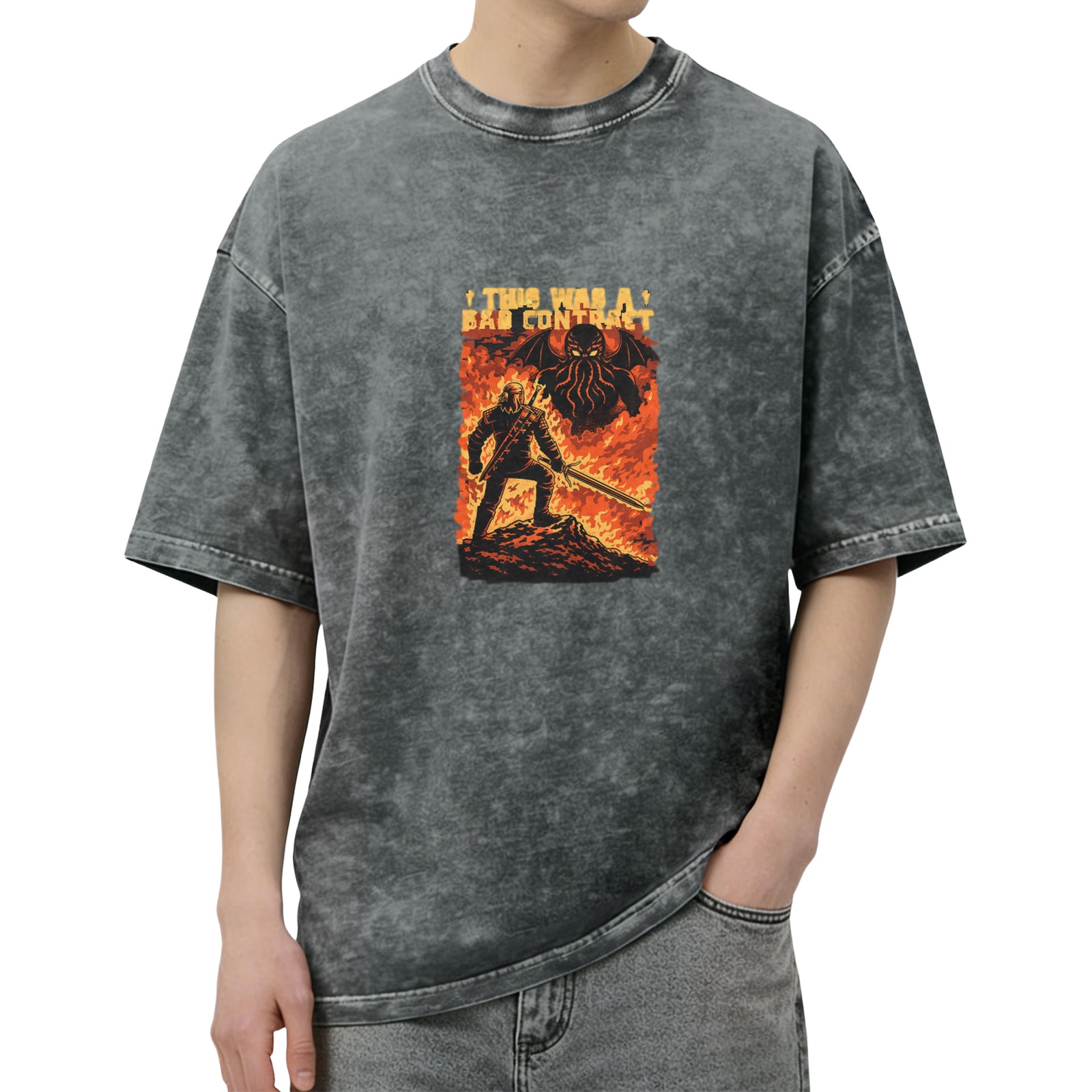 This Was A Bad Contract Dark Fantasy Graphic T-Shirt