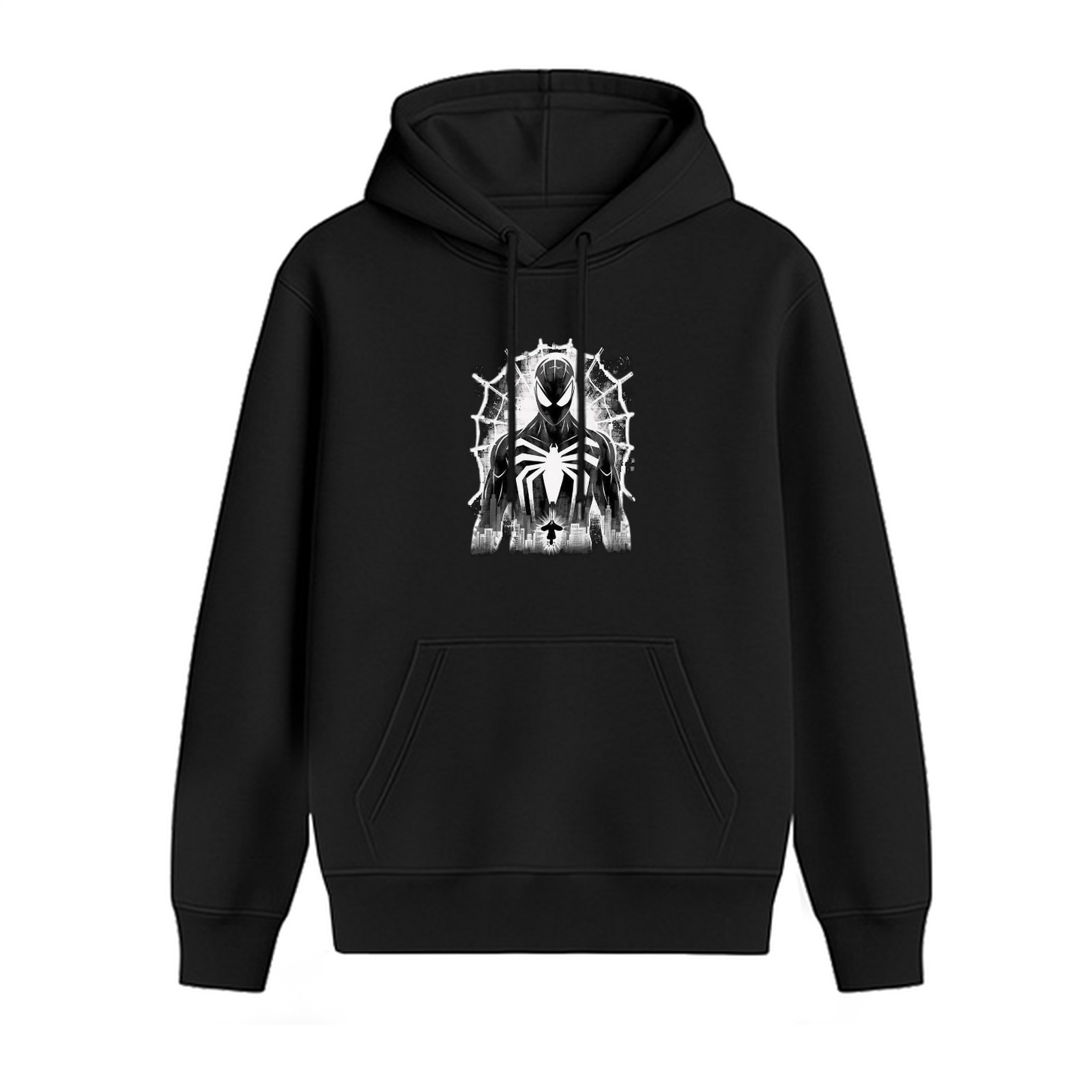 Black Spider-Man Symbiote Graphic Hoodie