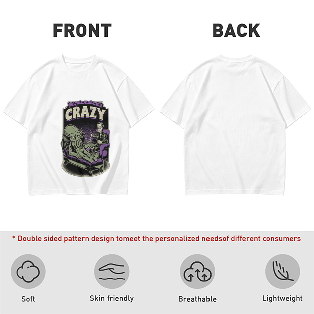 People Make Me Crazy Cthulhu Therapy Graphic T-Shirt