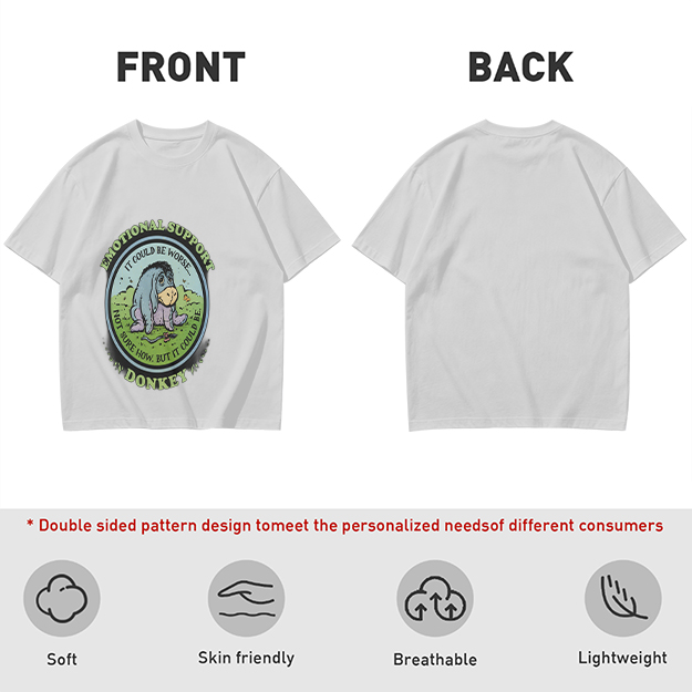 Emotional Support Donkey Eeyore Graphic T-Shirt