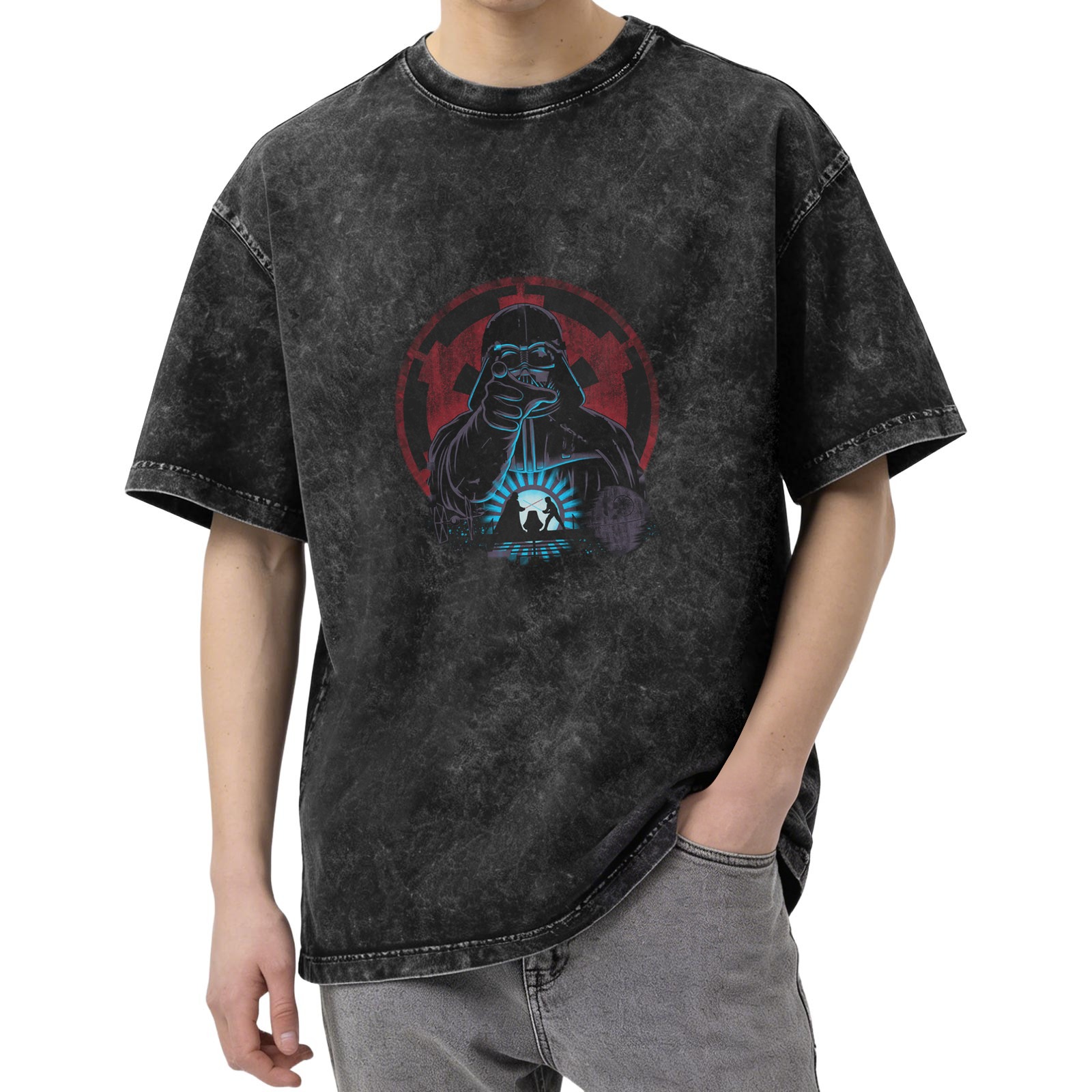 Star Wars Darth Vader Graphic Stonewashed Cotton T-Shirt