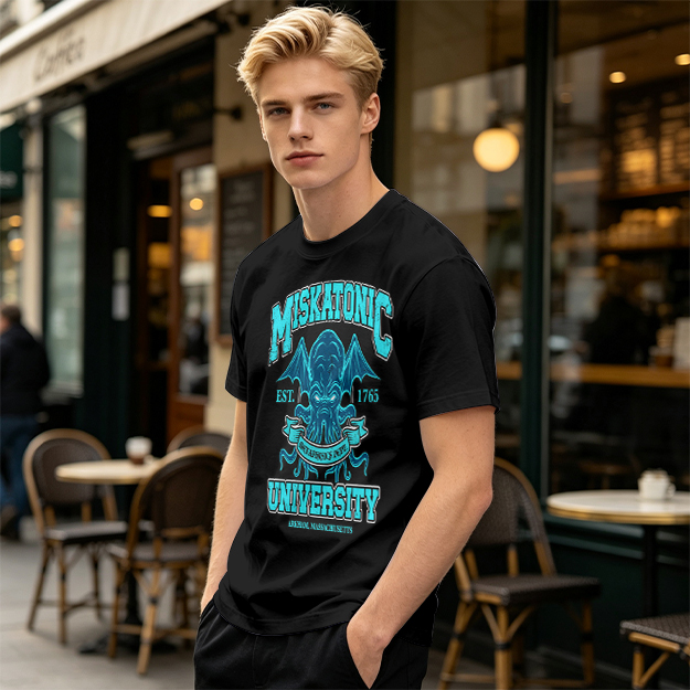Miskatonic University Cthulhu Graphic Olive T-Shirt