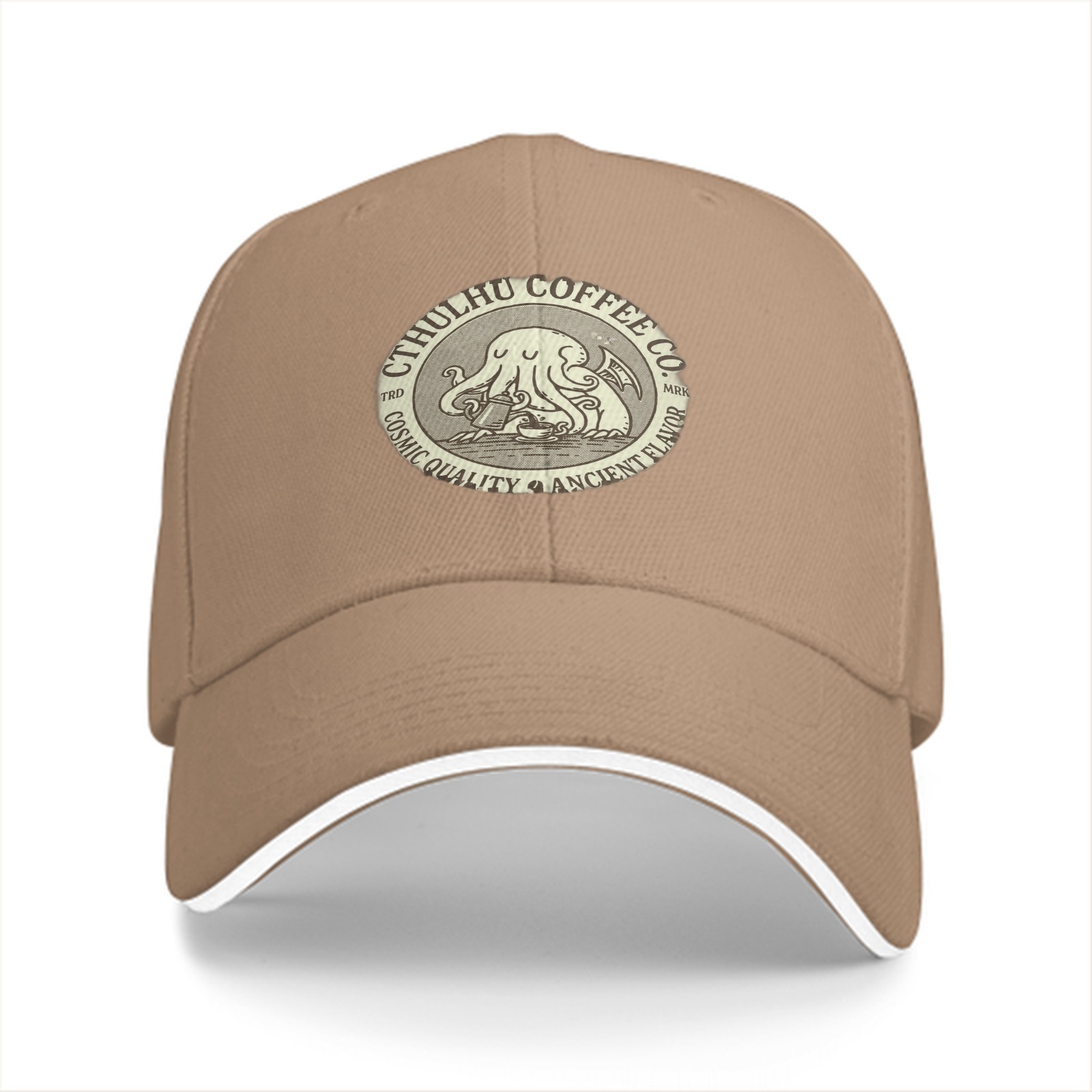 Black Baseball Cap with Cthulhu Coffee Co. Cosmic Print