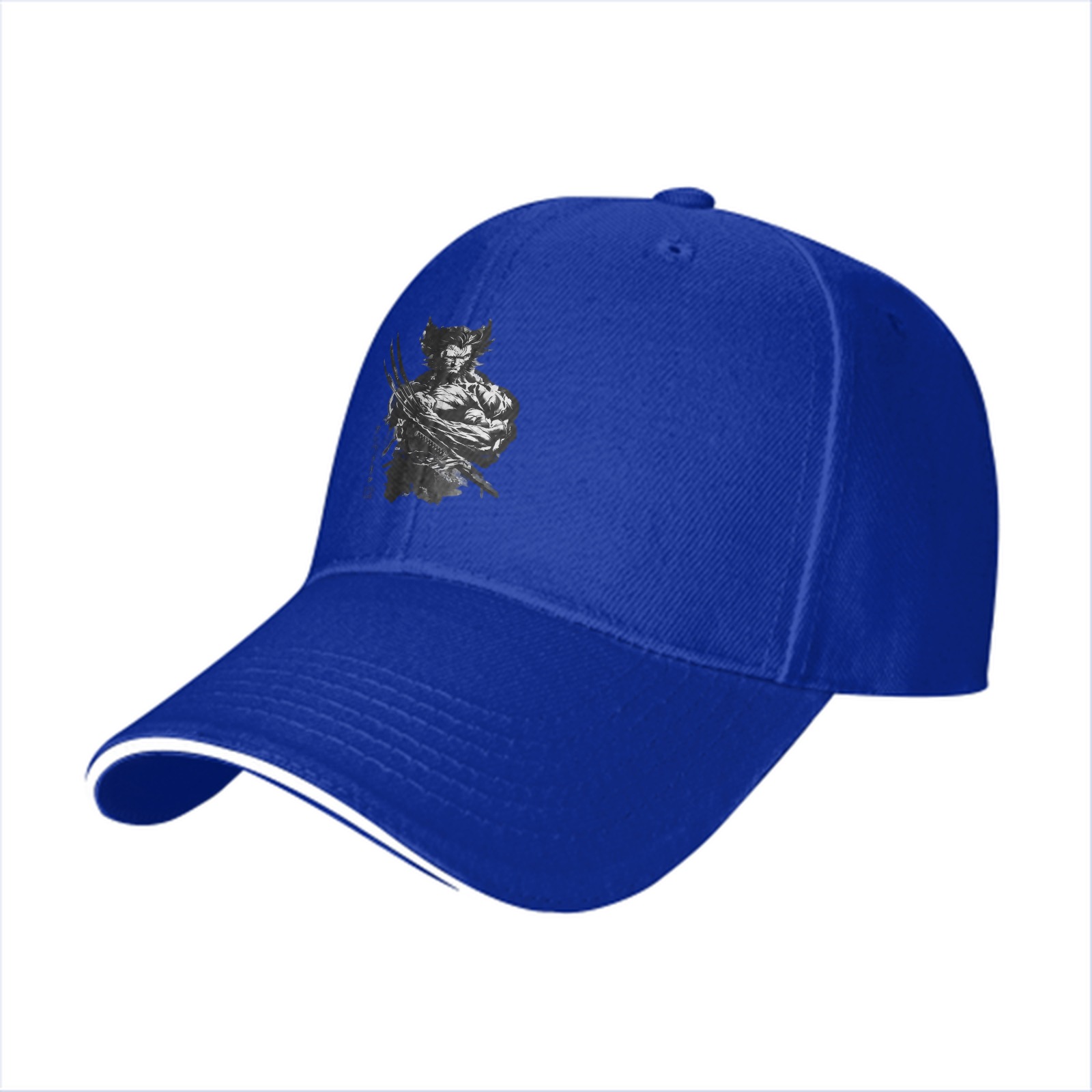 Black baseball cap with fierce clawed mutant graphic print