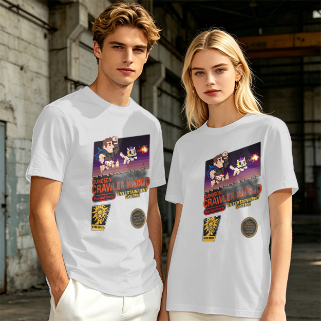 Dungeon Crawler World Retro Pixel Game Graphic T-Shirt
