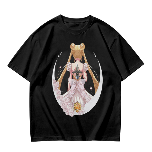 Olive T-shirt with Princess Serenity Back Print