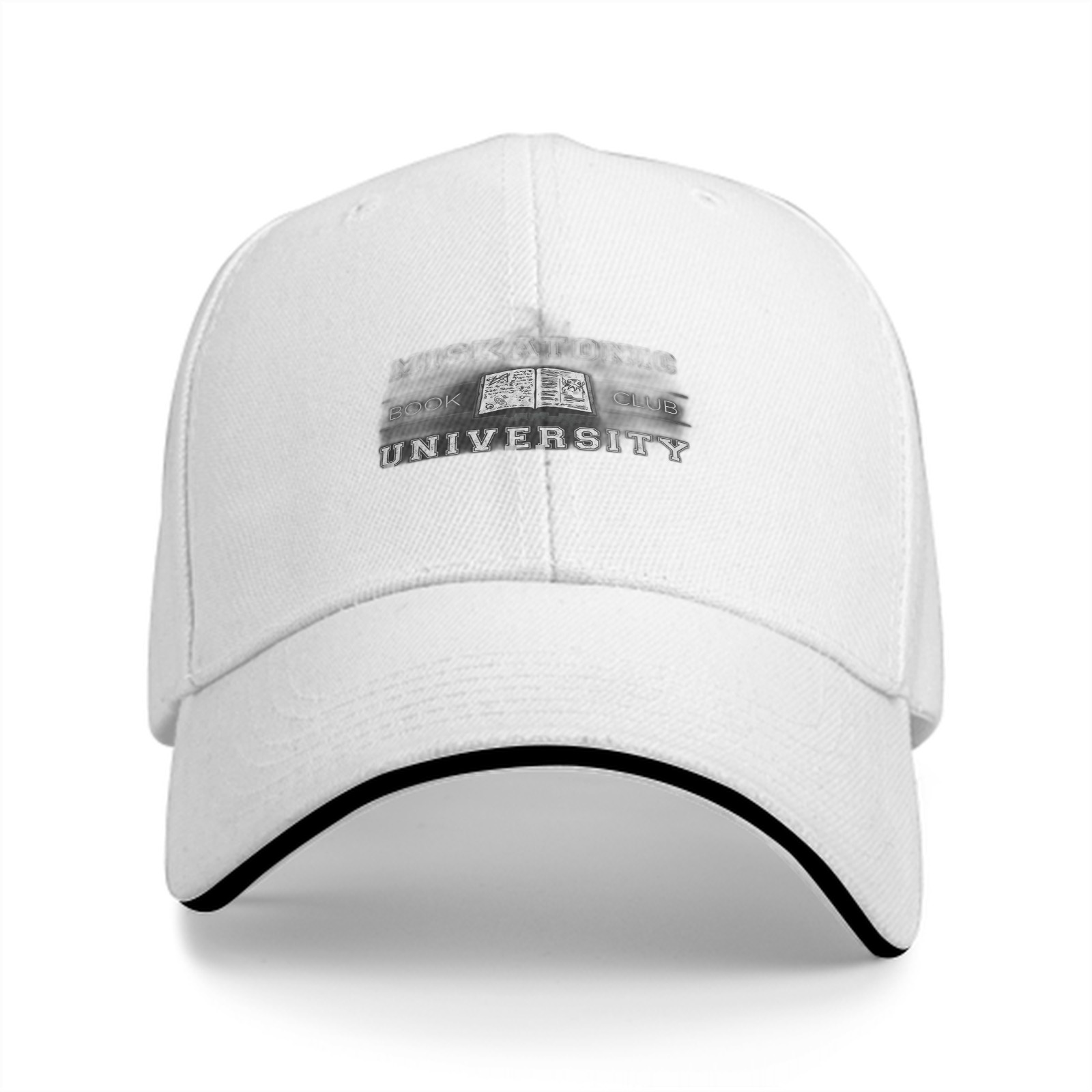 University Book Club Printed Black Baseball Cap
