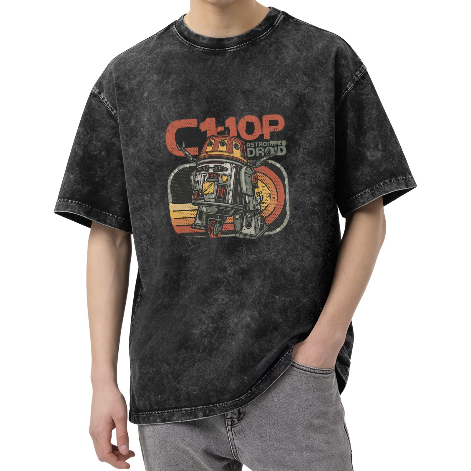 Star Wars C1-10P Chopper Astromech Droid Vintage Wash Graphic T-Shirt