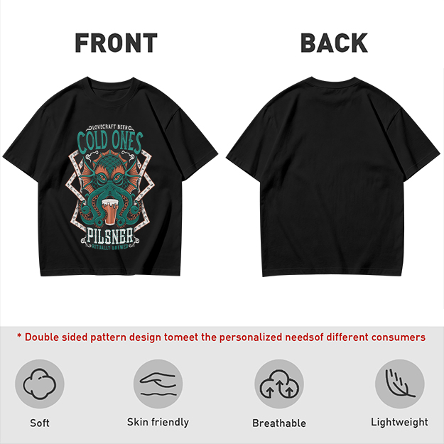 Cold Ones Pilsner Lovecraft Beer Octopus Graphic T-Shirt