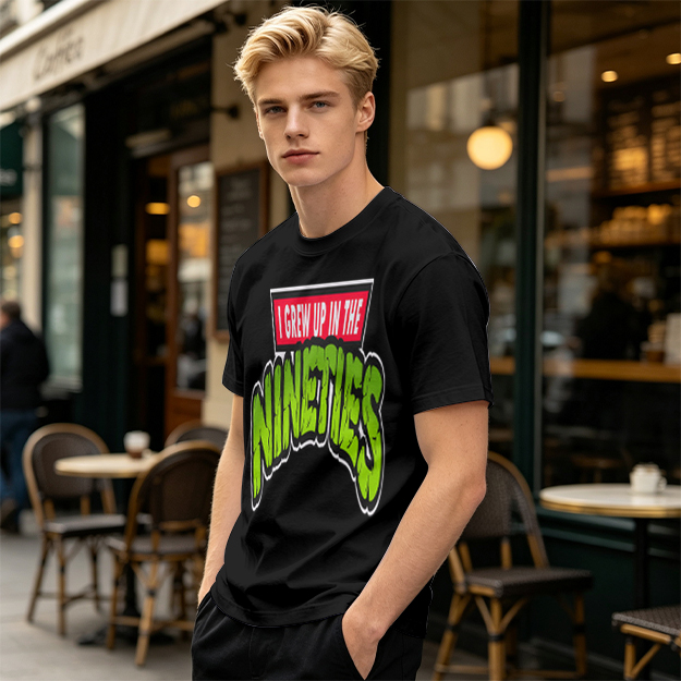 I Grew Up In The Nineties Retro Graphic T-Shirt
