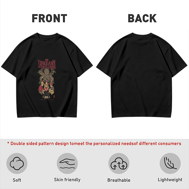 Unleash The Old Ones Cthulhu Graphic Army Green T-Shirt