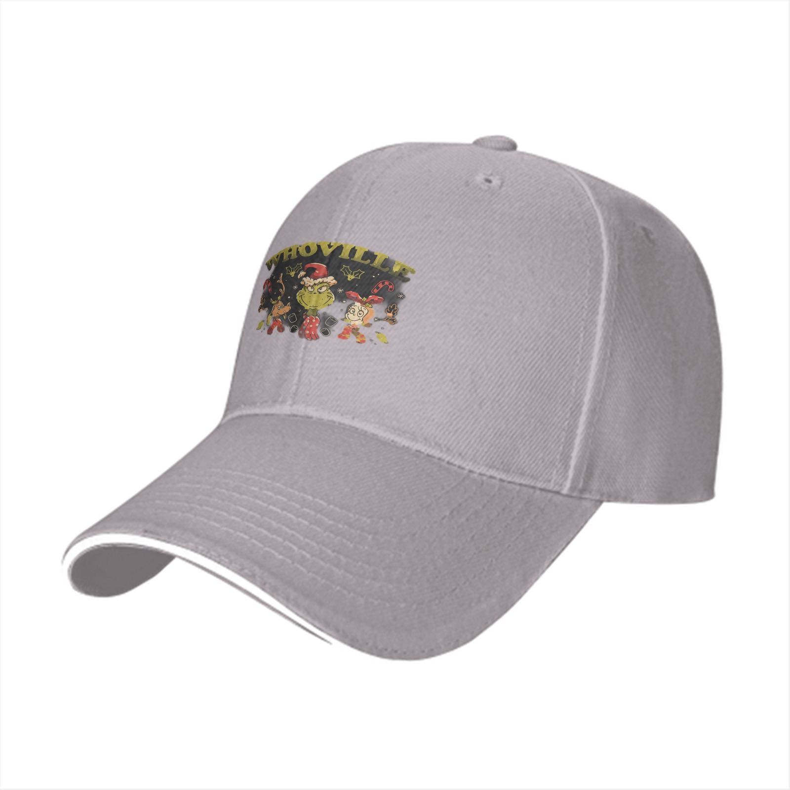 Whoville Christmas Themed Baseball Cap With Grinch And Friends