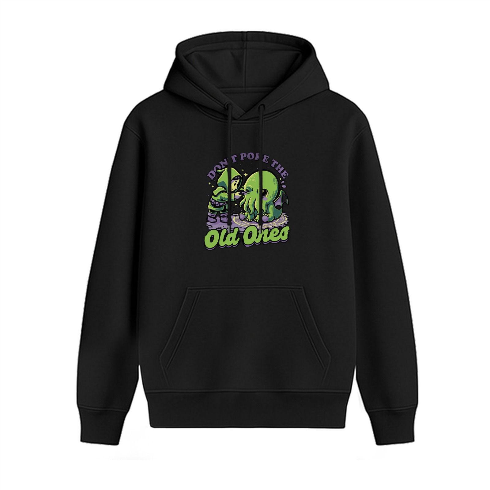 Don't Poke The Old Ones Cute Cthulhu Graphic Hoodie