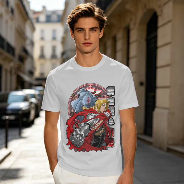 Fullmetal Alchemist Elric Brothers Graphic T-Shirt Design