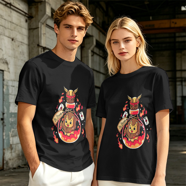 Olive T-Shirt With Cute Lion In Potion Bottle Graphic