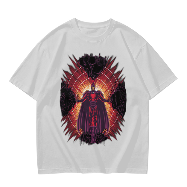 Olive T-Shirt With Superhero Villain Graphic Print