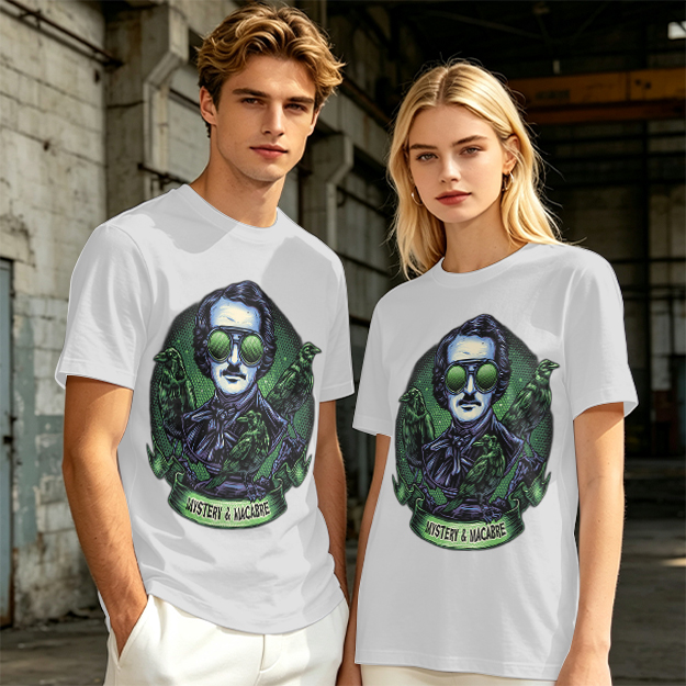 Edgar Allan Poe Raven Mystery Macabre Graphic T-Shirt