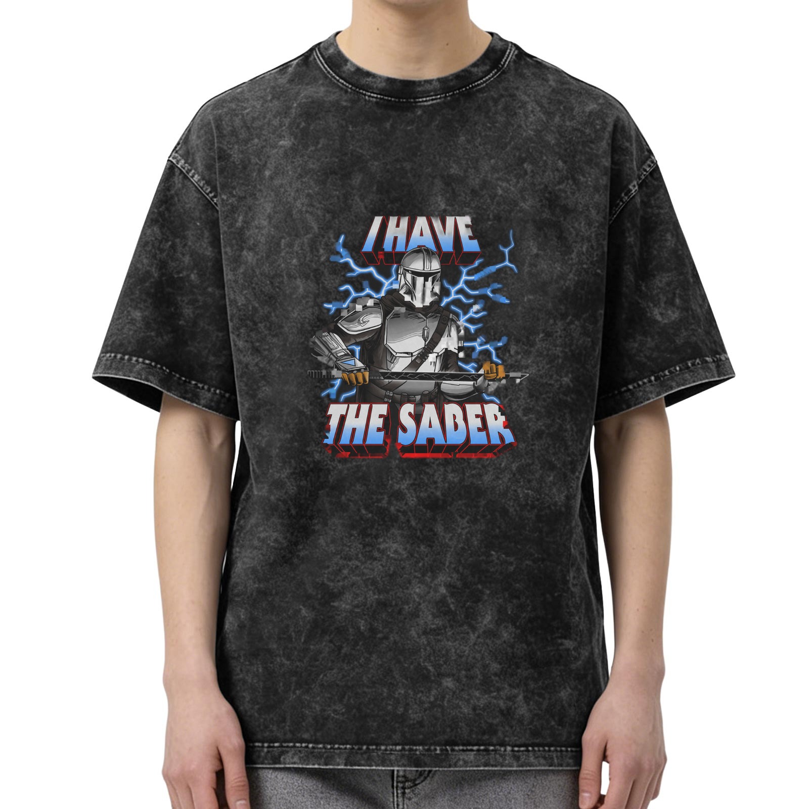 I Have The Saber Mandalorian Graphic Stonewashed T-Shirt