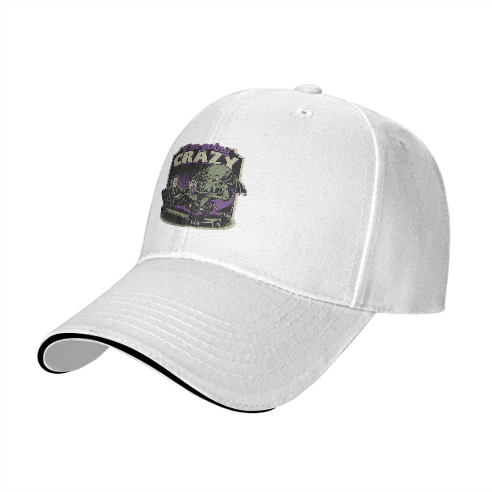 I'm Going Crazy Cthulhu Therapy Graphic Baseball Cap