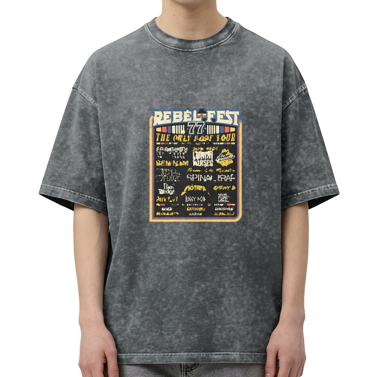 Rebel Fest 77 The Only Hope Tour Vintage Wash Graphic T-Shirt