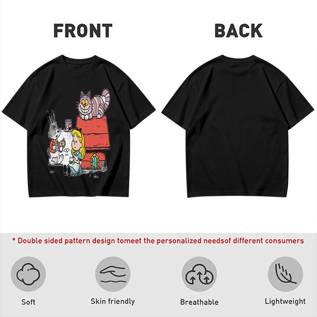 Alice in Wonderland Characters Graphic Tee for Fans