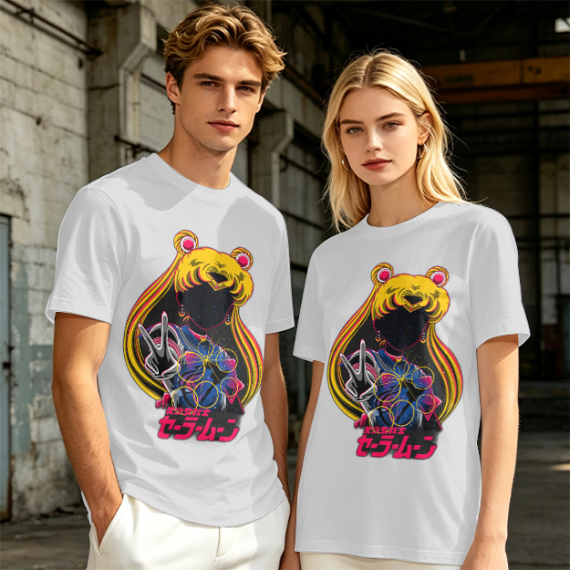 Olive T-shirt with Sailor Moon anime graphic print