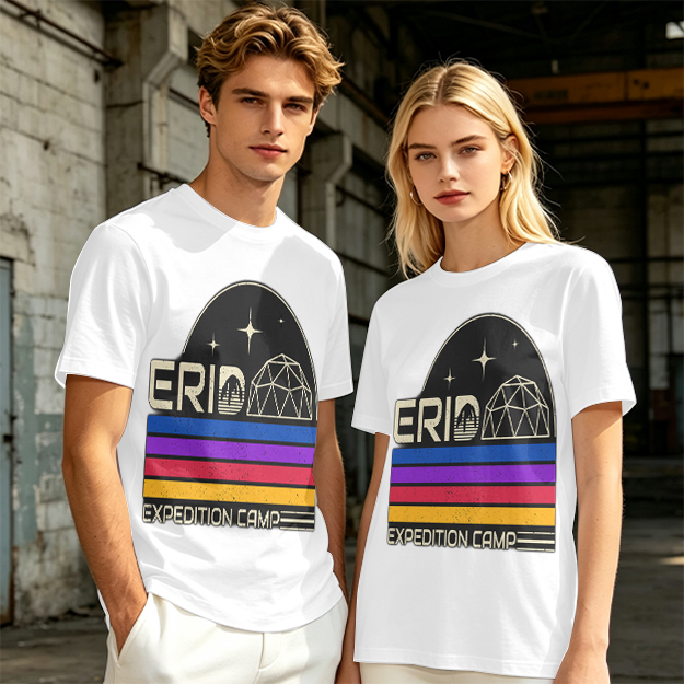 Erid Expedition Camp Retro Space Graphic T-Shirt Design