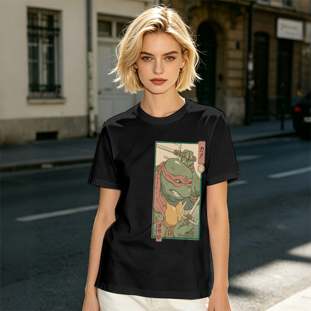 Olive T-shirt with Raphael Teenage Mutant Ninja Turtles Graphic