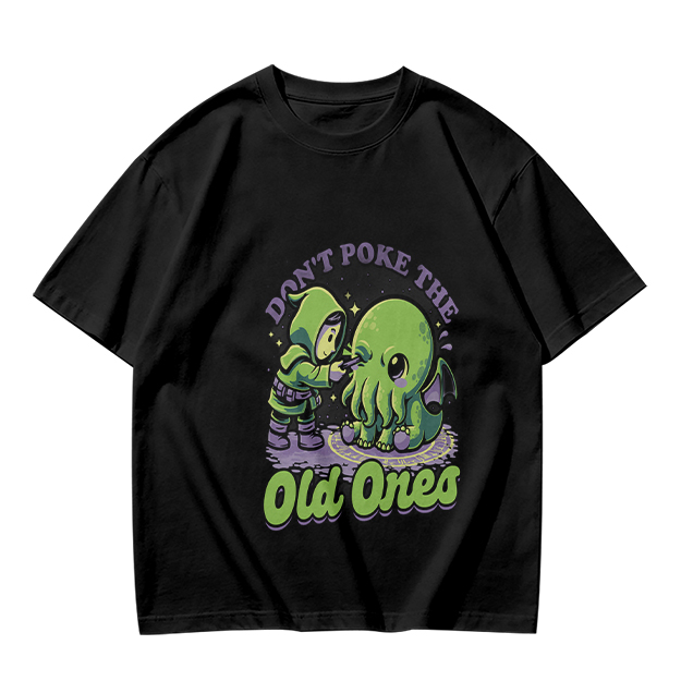 Don't Poke The Old Ones Cute Cthulhu Graphic T-Shirt
