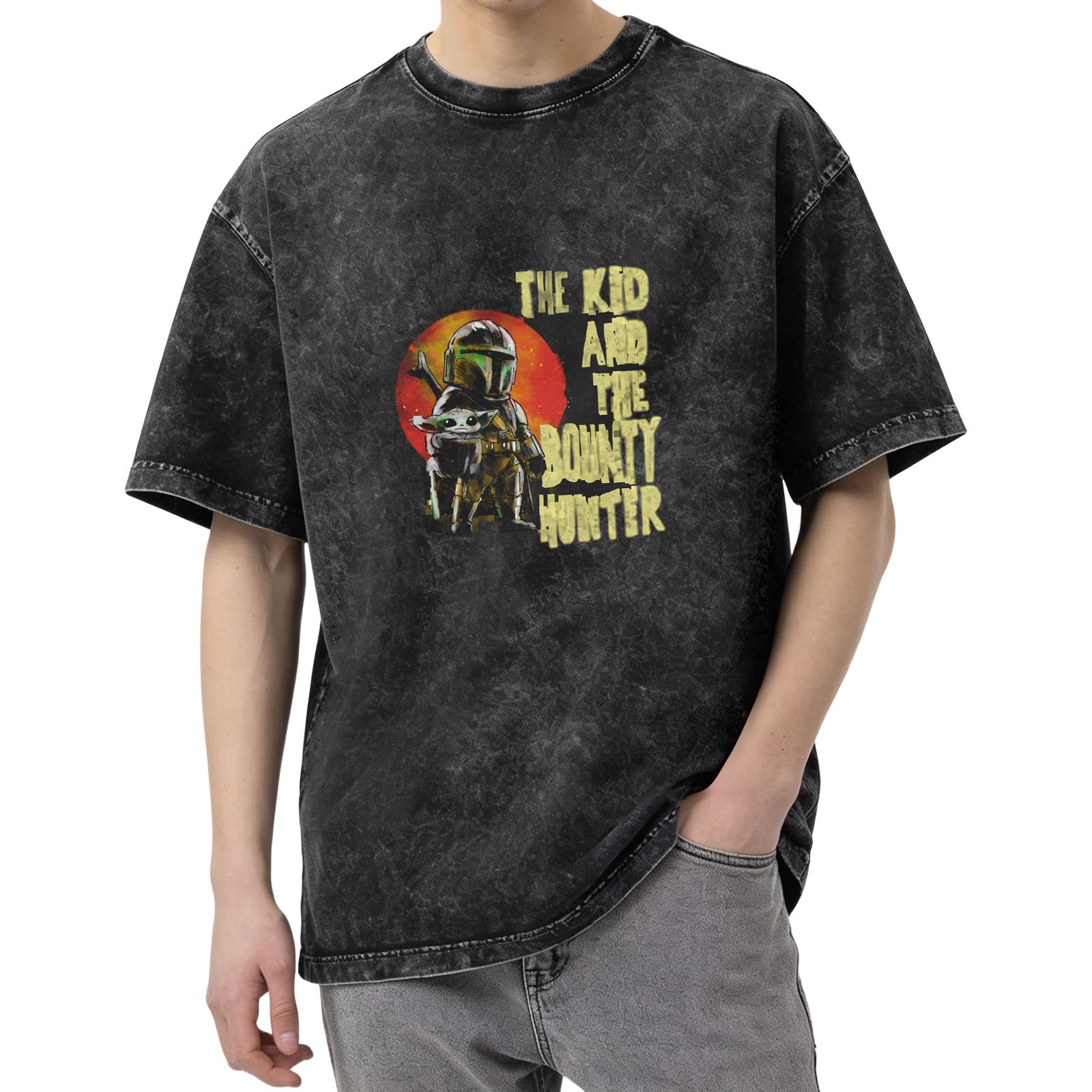 Washed Graphic T-Shirt Featuring The Kid and The Bounty Hunter