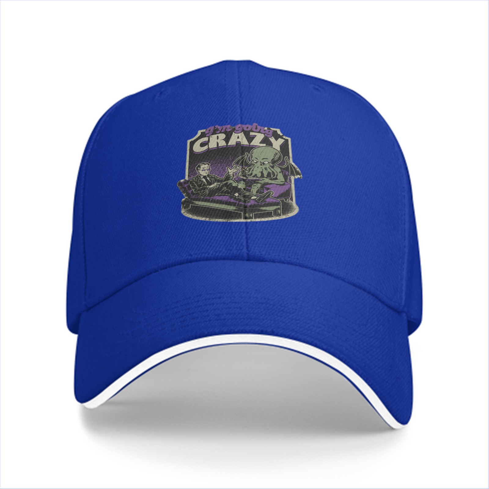 I'm Going Crazy Cthulhu Therapy Graphic Baseball Cap