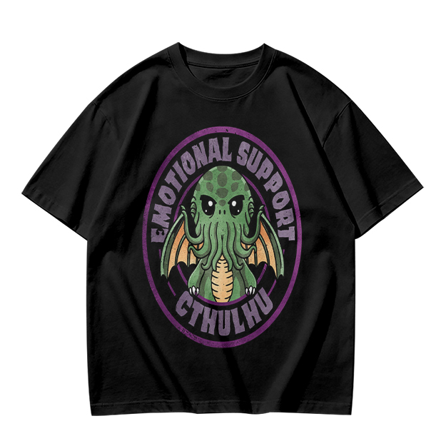 Emotional Support Cthulhu Graphic T-Shirt