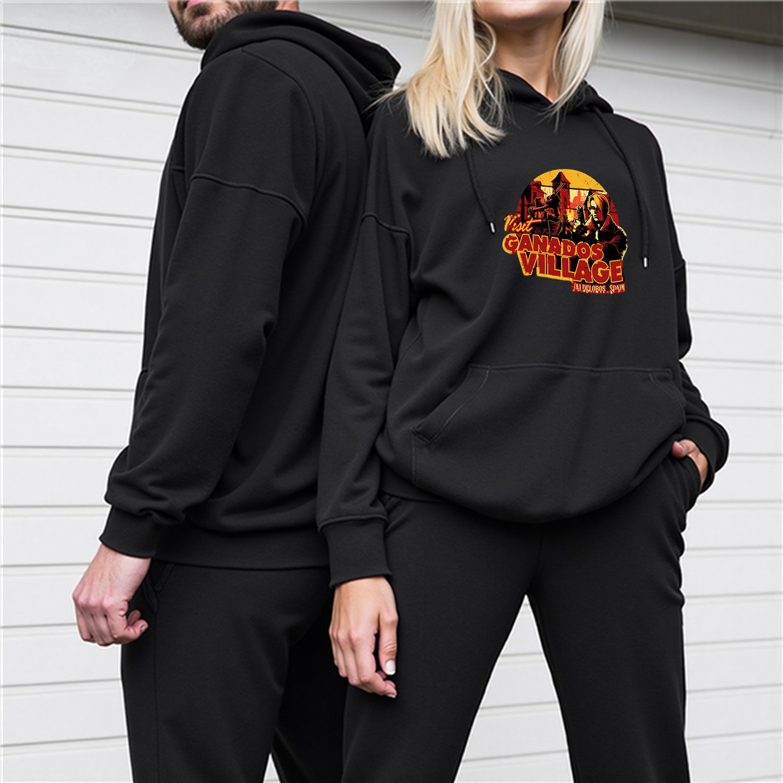 Visit Ganados Village Horror Themed Black Hoodie