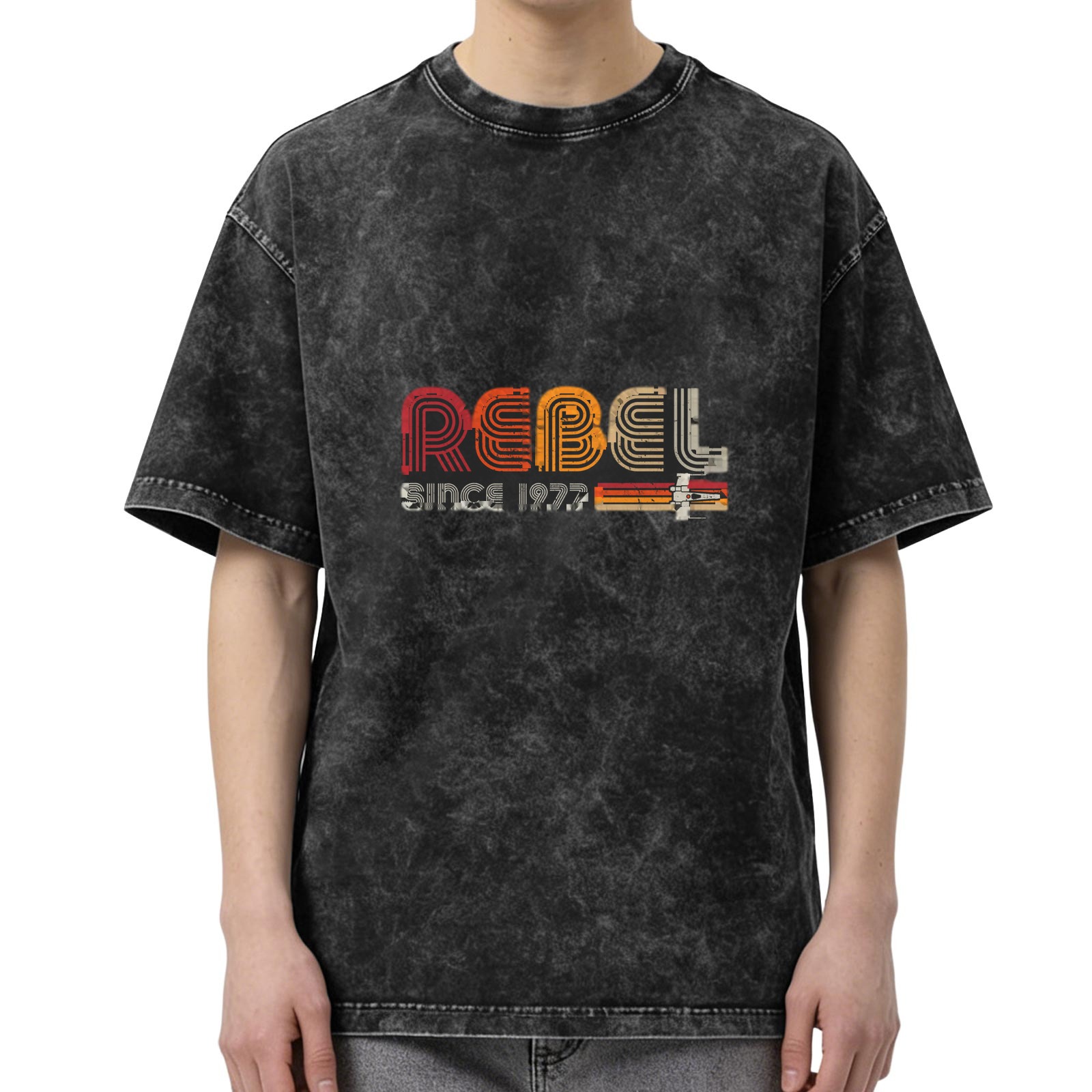 Rebel Since 1977 Vintage Stonewashed Graphic T-Shirt