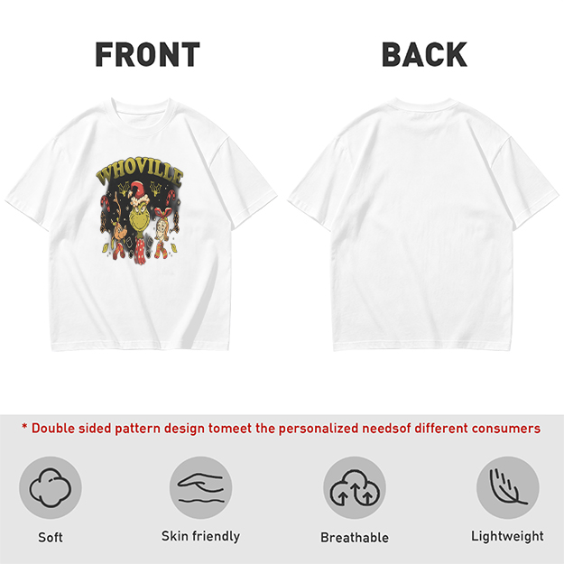 Whoville Christmas Themed T-Shirt with Grinch and Friends