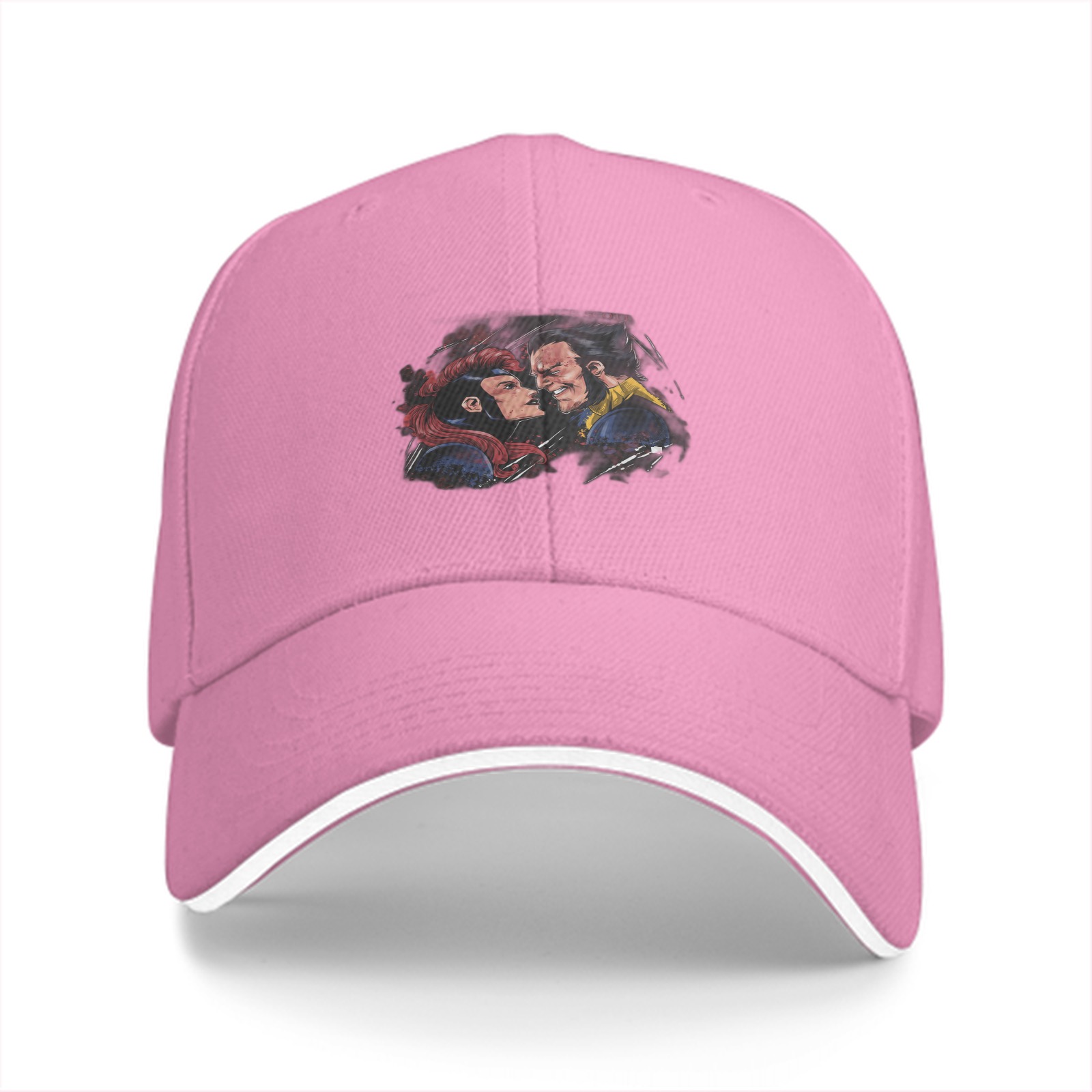 Black baseball cap with X-Men Rogue and Wolverine graphic