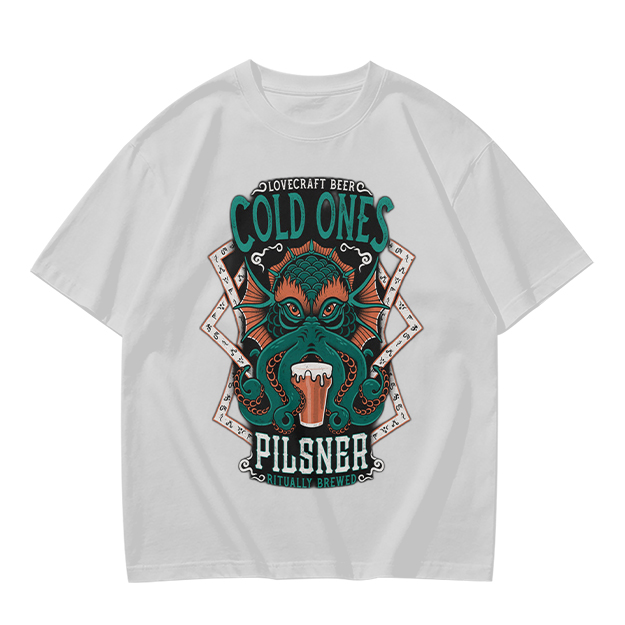 Cold Ones Pilsner Lovecraft Beer Octopus Graphic T-Shirt