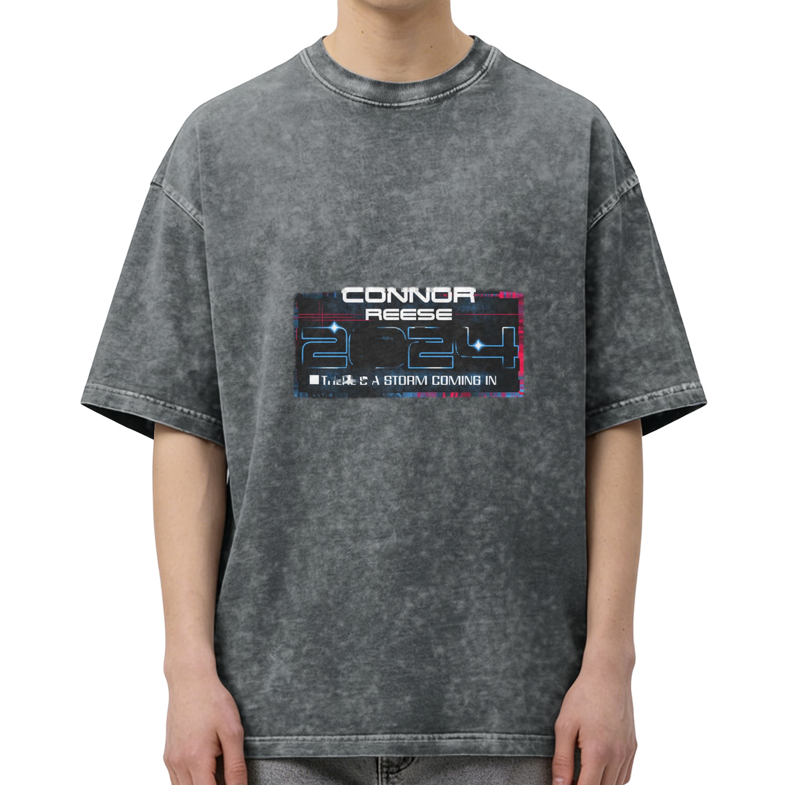 Connor Reese 2024 Storm Coming In Graphic Stonewashed T-Shirt