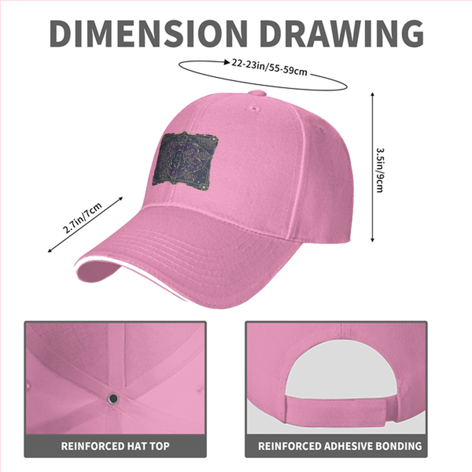 Black Baseball Cap With Celestial Octopus Constellation Art