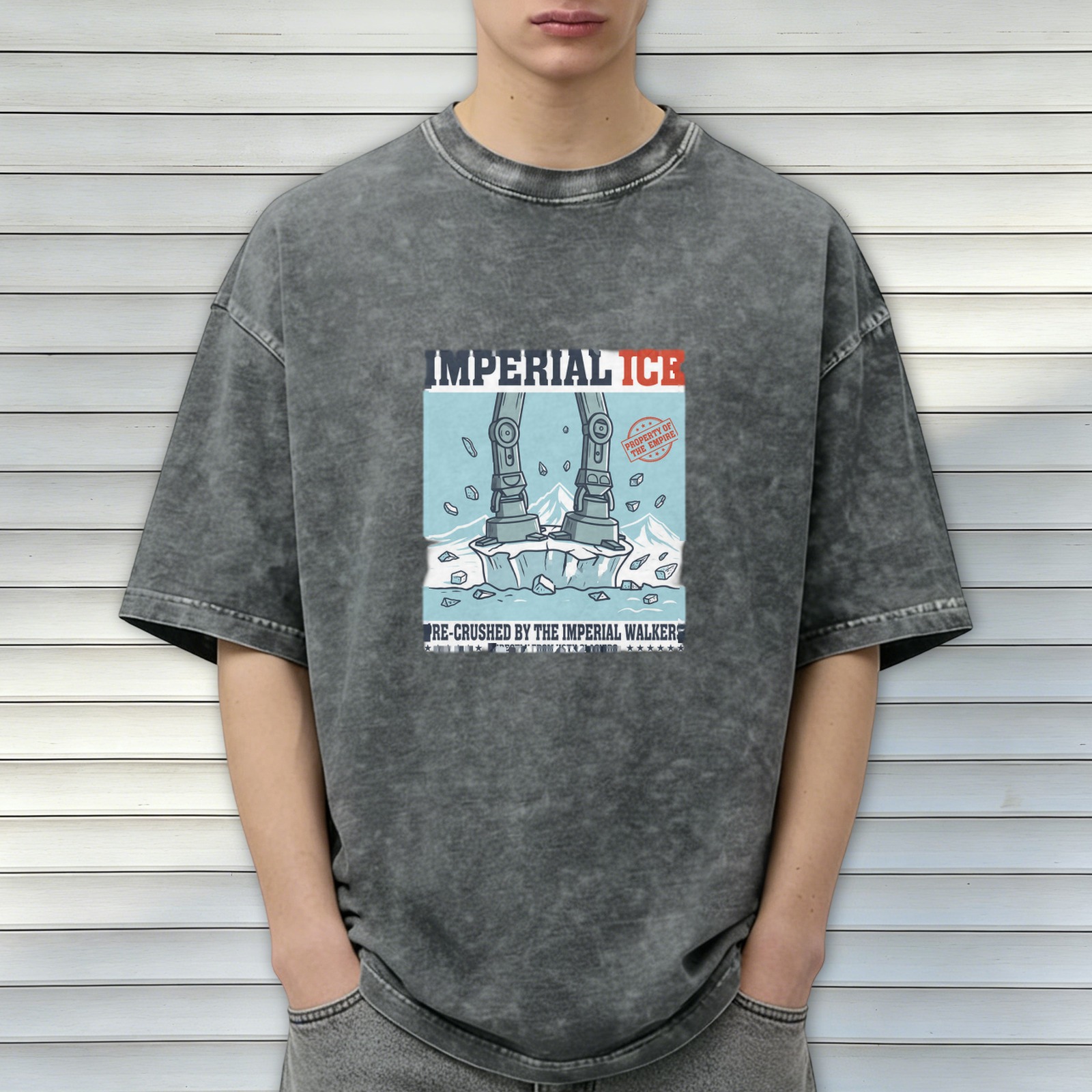 Imperial Ice AT-AT Walker Crushed Ice Graphic Oversized T-Shirt