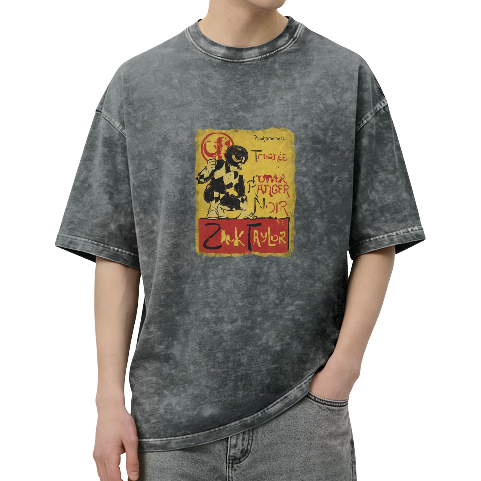 Vintage Black Ranger Zack Taylor Graphic T-Shirt
