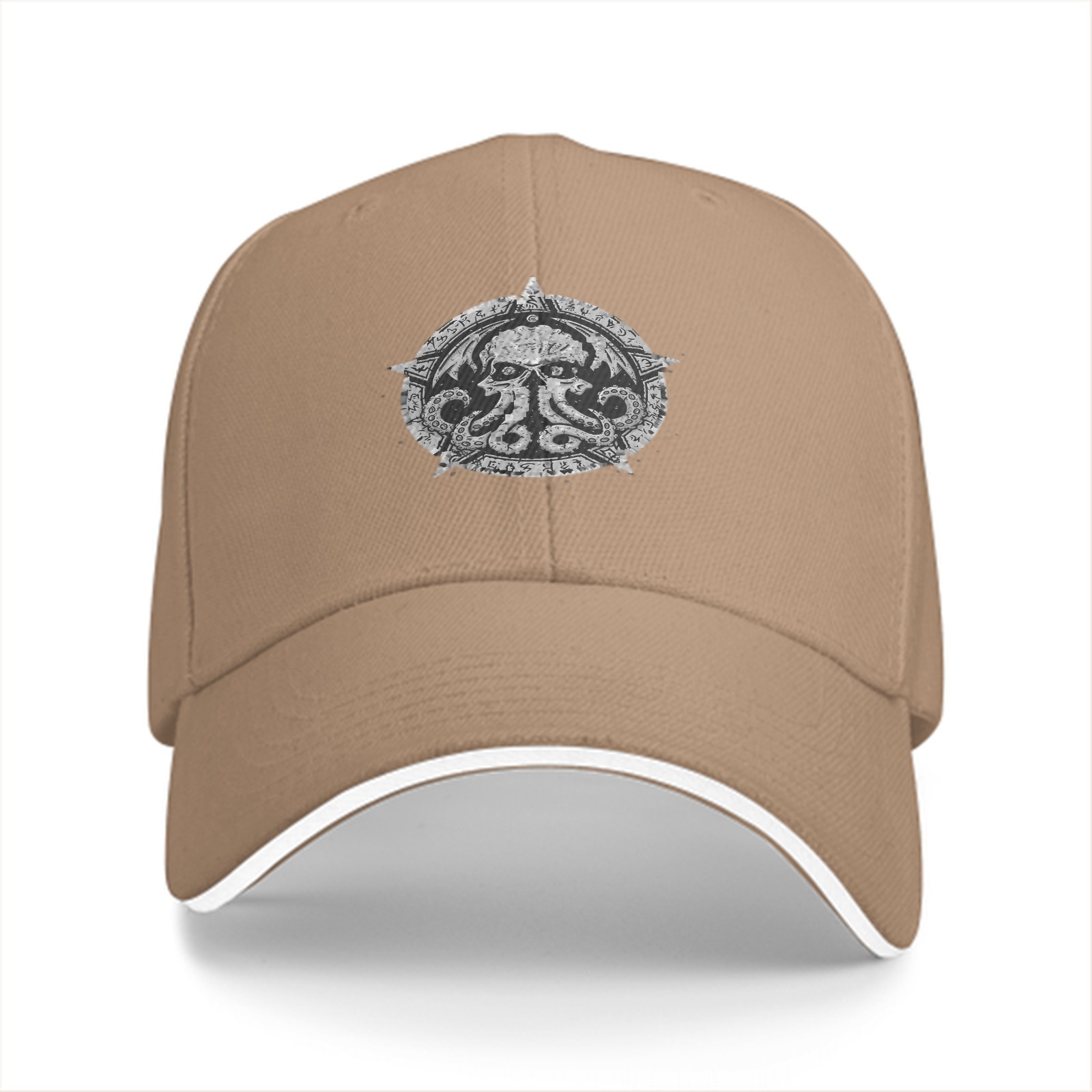 Black baseball cap with Cthulhu emblem design