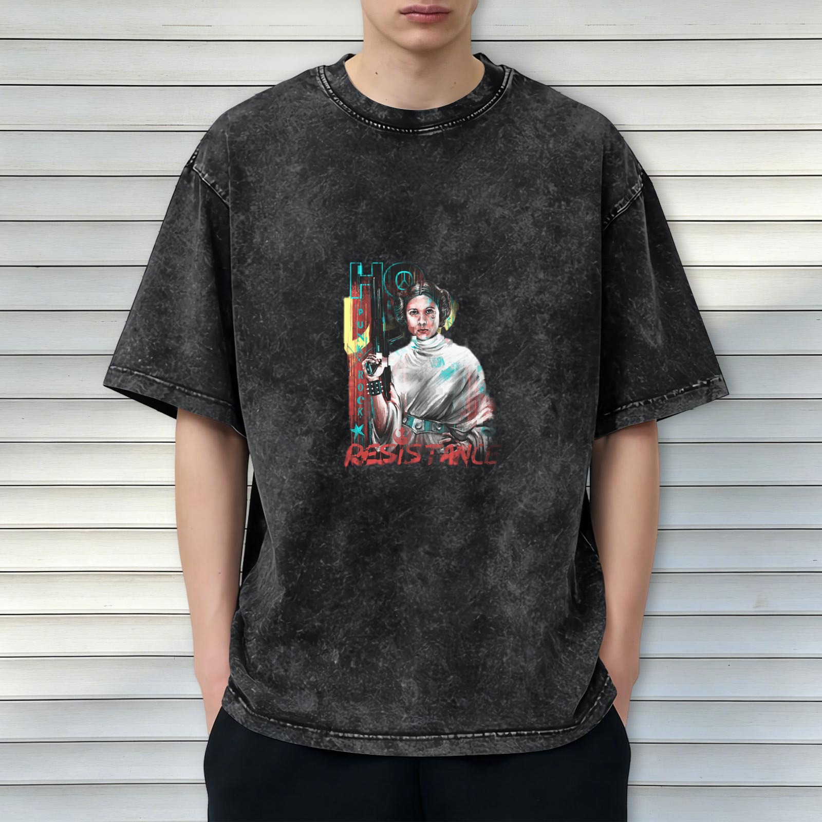 Star Wars Princess Leia Resistance Graphic Stonewashed T-Shirt