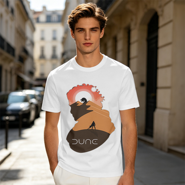 Dune Desert Planet Graphic T-Shirt for Sci-Fi Fans