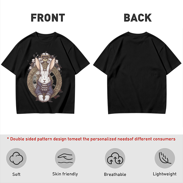 Olive T-Shirt With Steampunk White Rabbit Pocket Watch Art