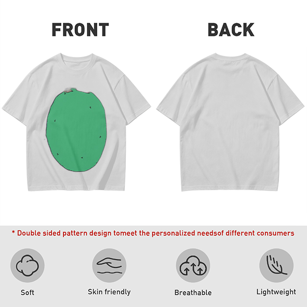 Olive Green T-Shirt With Simple Green Oval Graphic Print