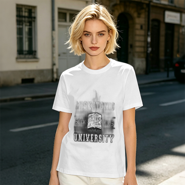 Miskatonic University Book Club Graphic Olive T-Shirt