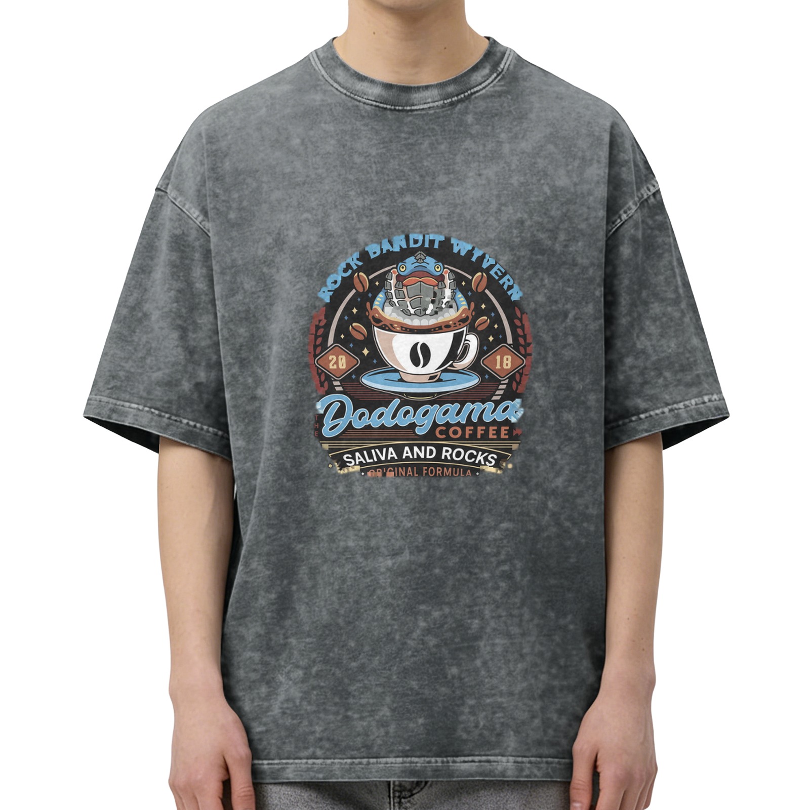 Dodogama Coffee Saliva and Rocks Graphic Stonewashed T-Shirt