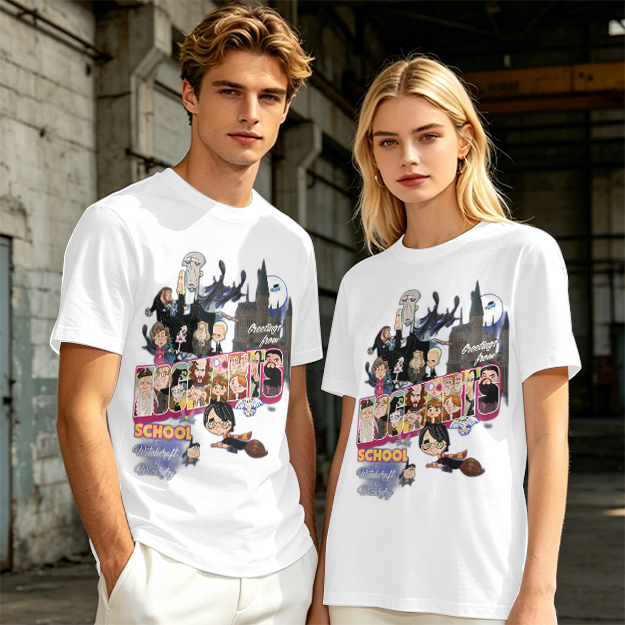 Olive T-Shirt With Harry Potter Themed Character Print